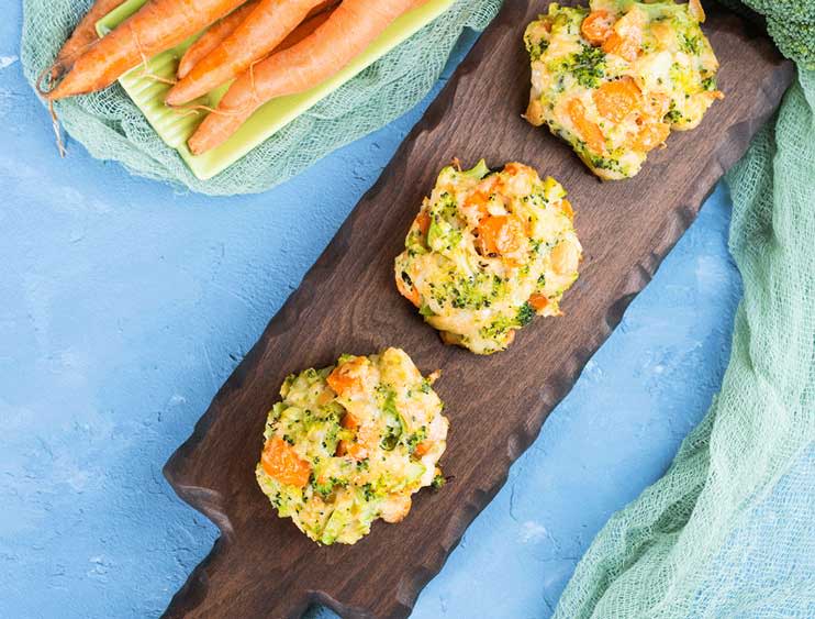 Pea Shoot and Broccolini Tots Recipe