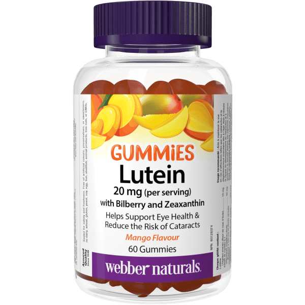 Lutein Gummies 20 mg with Bilberry and Zeaxanthin for Webber Naturals|v|hi-res|WN3939