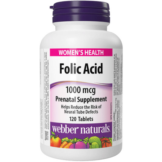 Folic Acid  1000 mcg  120 Tablets, image-hi-res