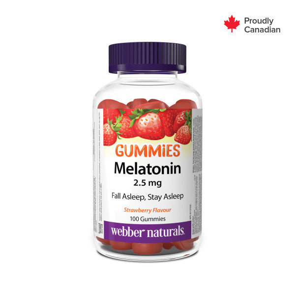 Melatonin 2.5 mg Gummies Strawberry for Webber Naturals|v|hi-res|WN3937