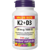 Vitamin K2+D3 120 mcg/1000 IU for Webber Naturals|v|hi-res|WN3929