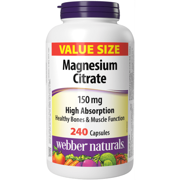 Magnesium Citrate High Absorption 150 mg for Webber Naturals|v|hi-res|WN3915