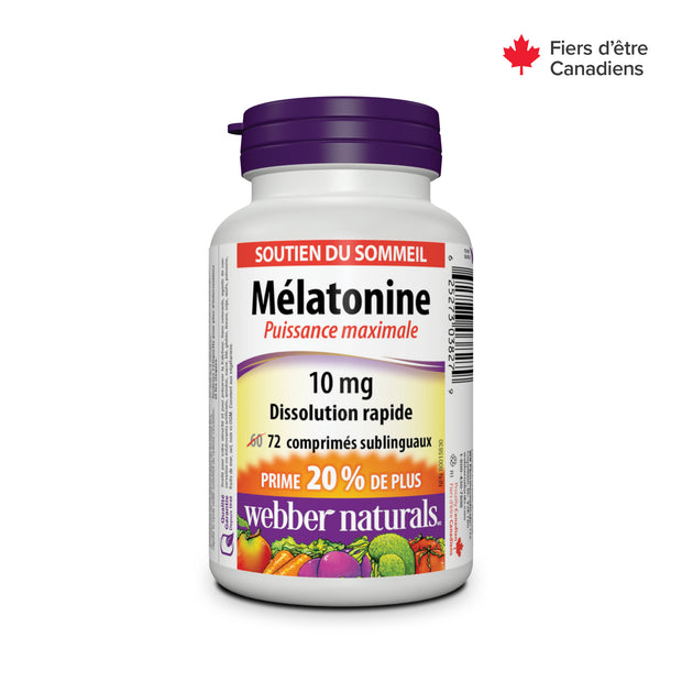 Melatonin Maximum Strength Quick Dissolve 10 mg for Webber Naturals|v|hi-res|WN3827