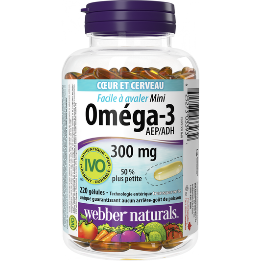 Mini Oméga-3 Facile à avaler 300 mg AEP/ADH for Webber Naturals|v|hi-res|WN3393