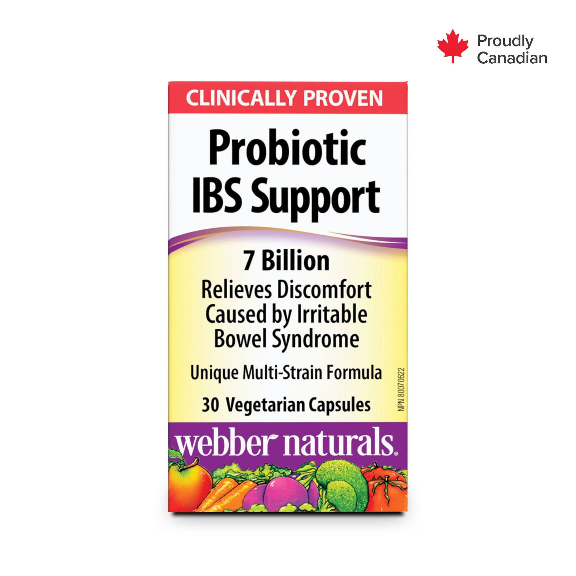 Probiotic IBS Support 7 Billion for Webber Naturals|v|hi-res|WN3222