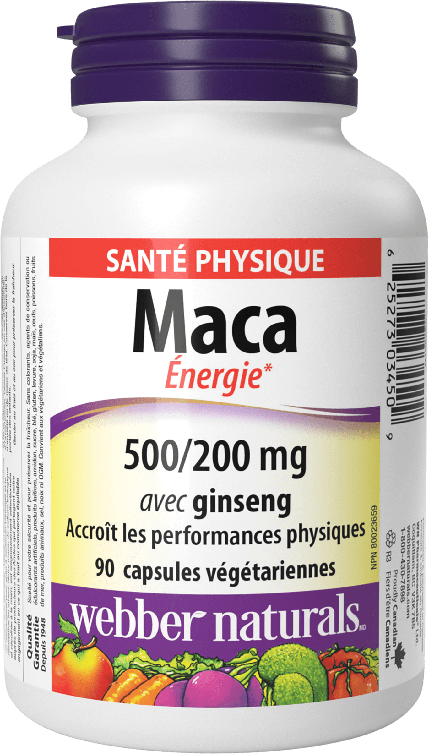 Maca avec ginseng 500/200 mg for Webber Naturals|v|hi-res|WN3450