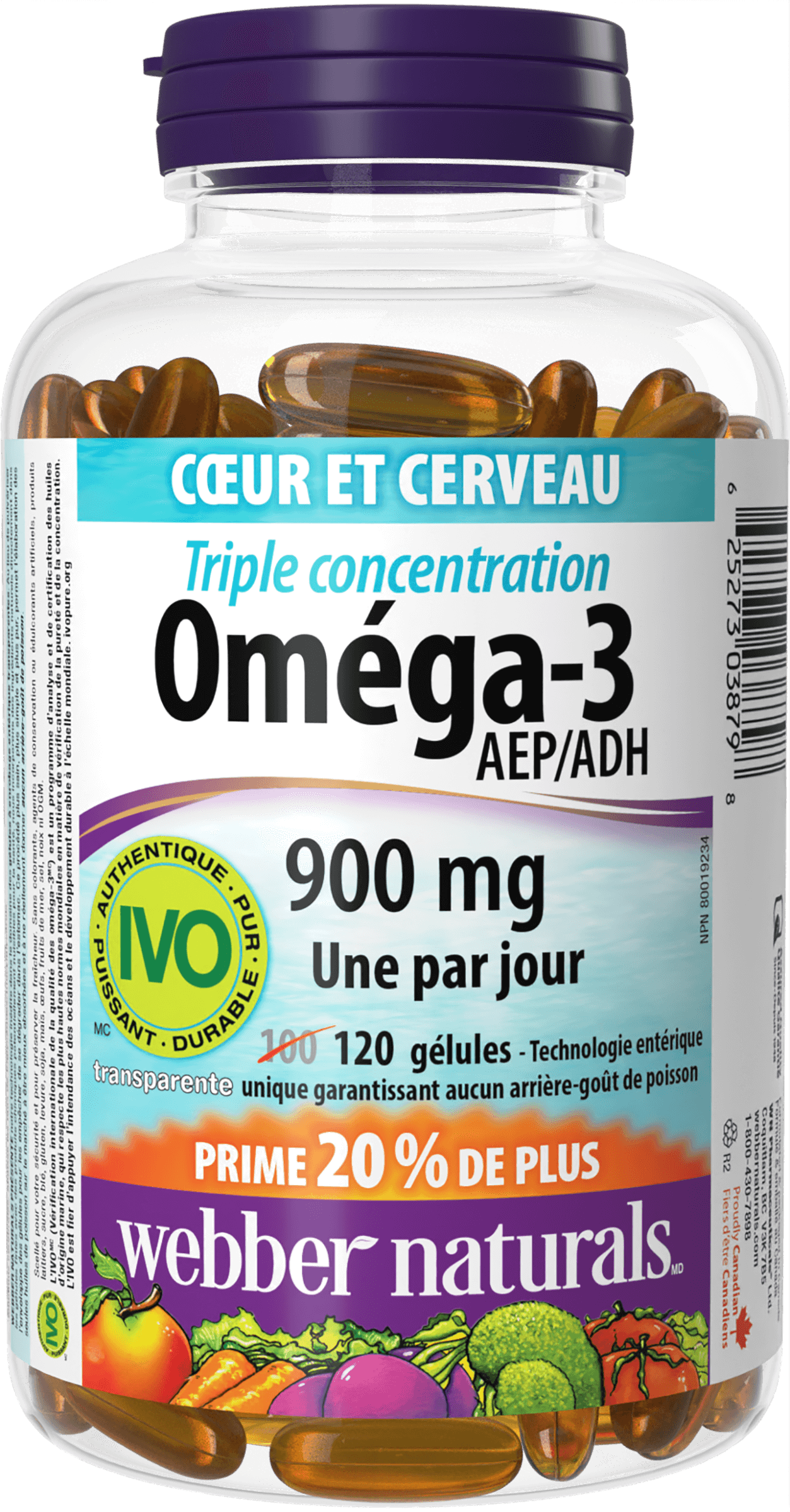 Triple Concentration Oméga-3 900 mg AEP/ADH for Webber Naturals|v|hi-res|WN3879