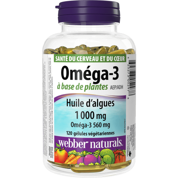 Oméga-3 à base de plantes AEP/ADH for Webber Naturals|v|hi-res|WN5297