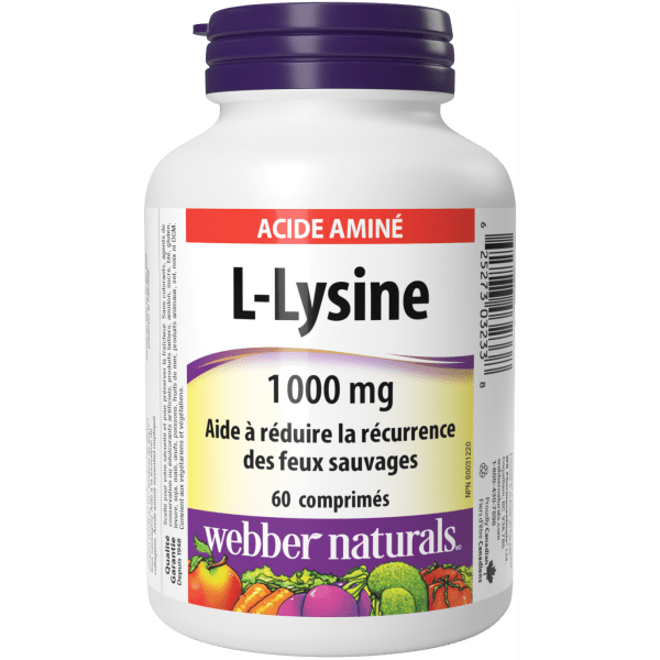 L-Lysine 1 000 mg pour boutons de fièvre | Webber Naturals