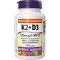 Vitamine K2+D3 I20 mcg/I 000 UI for Webber Naturals|v|hi-res|WN3929
