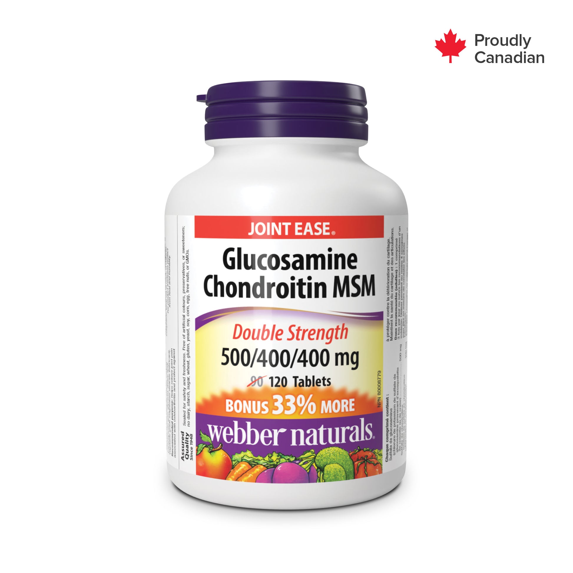 Glucosamine Chondroïtine MSM Double concentration 500/400/400 mg for Webber Naturals|v|hi-res|WN3835