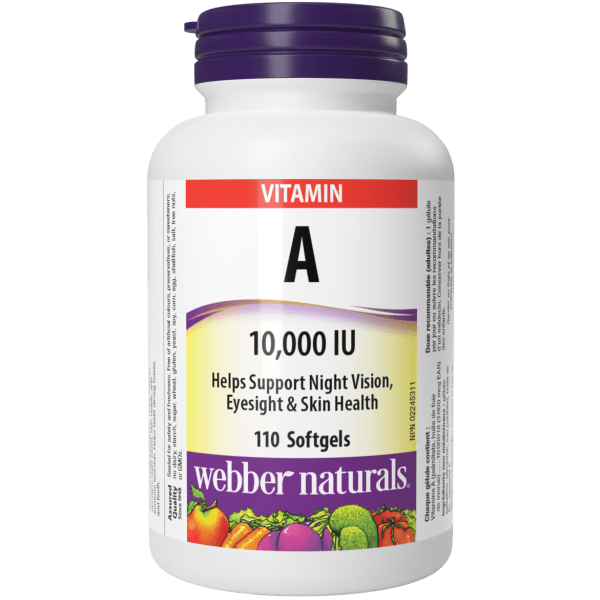 Vitamin A 10,000 IU for Webber Naturals|v|hi-res|WN3932