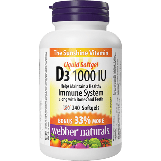 Vitamin D3 1000 IU for Webber Naturals|v|hi-res|WN3817