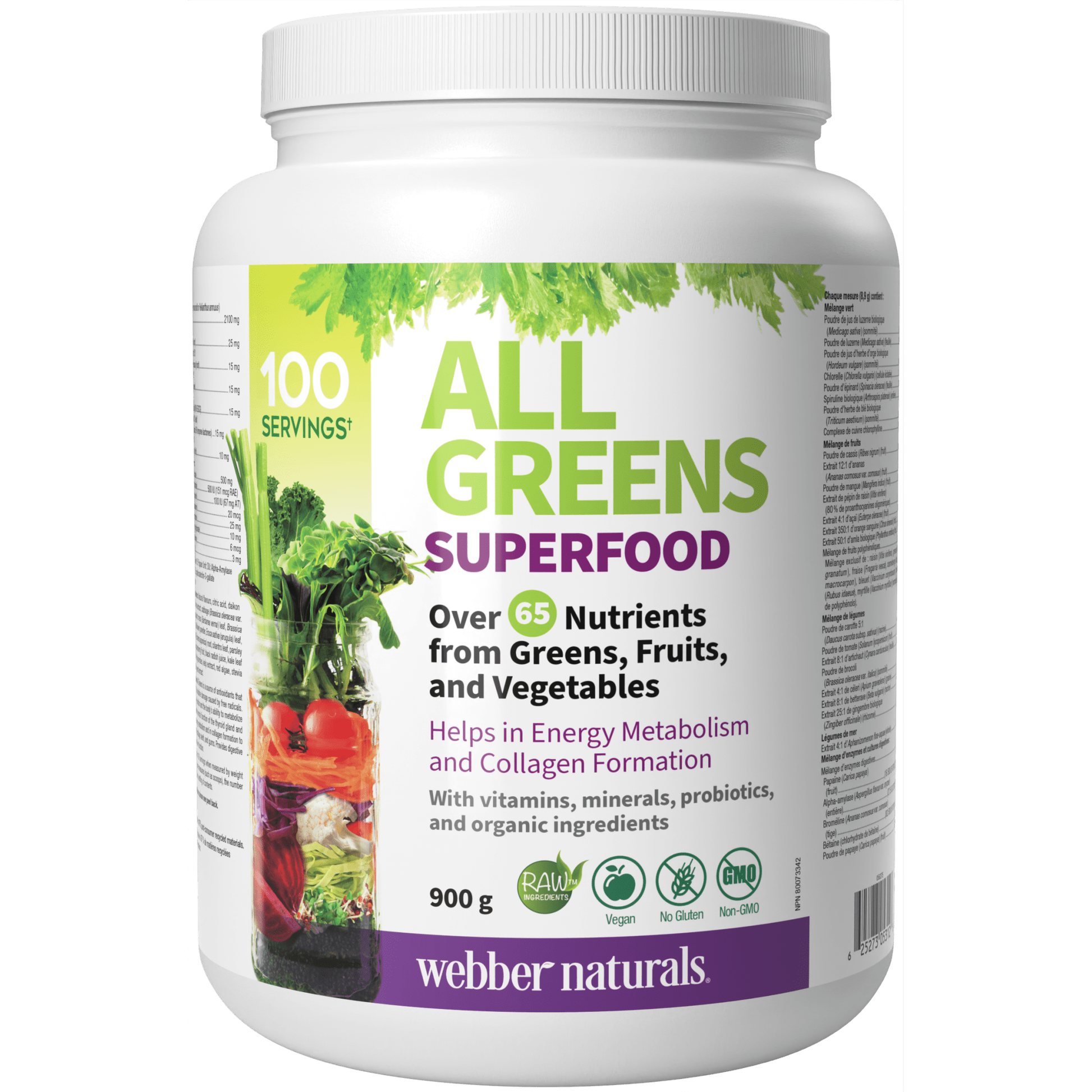 AllGreens SuperFood Powder for Webber Naturals|v|hi-res|WN5312