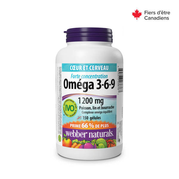 Oméga 3-6-9 Poisson, Lin et Bourrache 1 200 mg for Webber Naturals|v|hi-res|WN3876