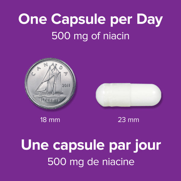 specifications-Sans rougeurs Niacine 500 mg for Webber Naturals