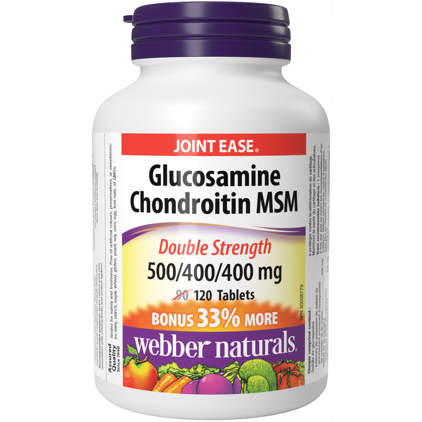 Glucosamine Chondroitin MSM Double Strength 500/400/400 mg for Webber Naturals|v|hi-res|WN3835