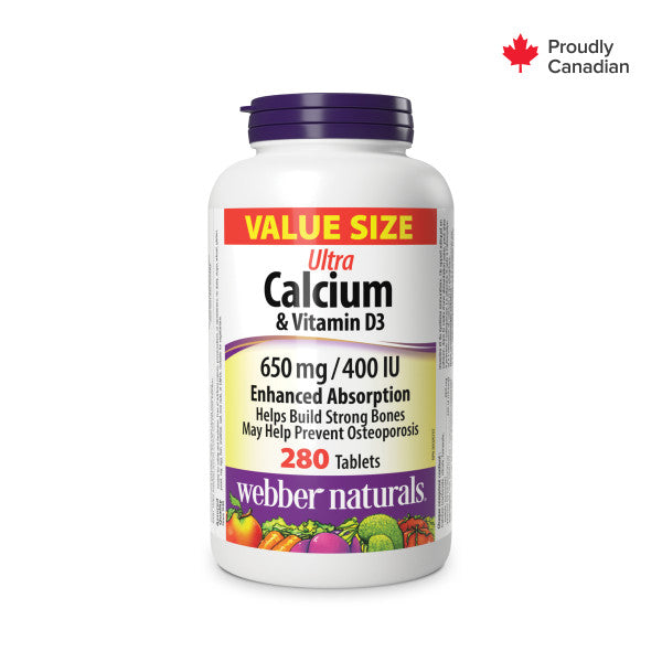 Ultra Calcium & Vitamin D3 Enhanced Absorption 650 mg / 400 IU for Webber Naturals|v|hi-res|WN3905