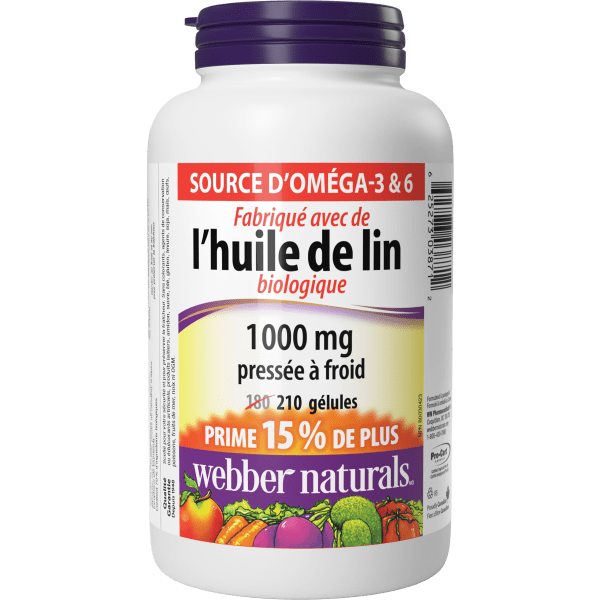 Huile de Lin Pressée à Froid 1000 mg for Webber Naturals|v|hi-res|WN3871