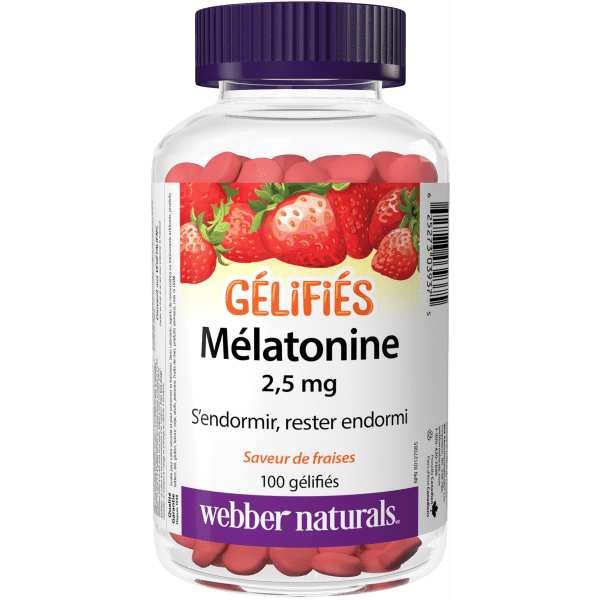 Mélatonine Gélifiés 2,5 mg fraise for Webber Naturals|v|hi-res|WN3937