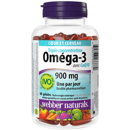 Oméga-3 Triple concentration avec CoQ10 900 mg AEP/ADH for Webber Naturals|v|hi-res|WN3377