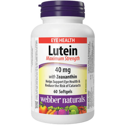Lutein with Zeaxanthin Maximum Strength 40 mg for Webber Naturals|v|hi-res|WN3456