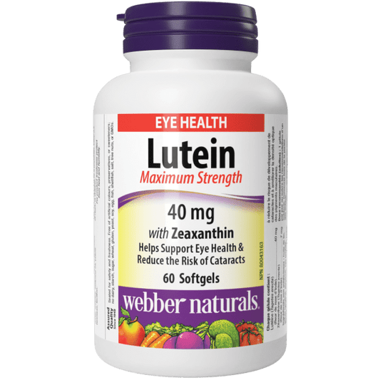 Lutein with Zeaxanthin Maximum Strength 40 mg for Webber Naturals|v|hi-res|WN3456