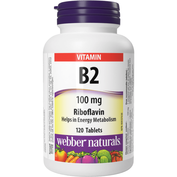 Vitamin B2 Riboflavin 100 mg ber Naturals