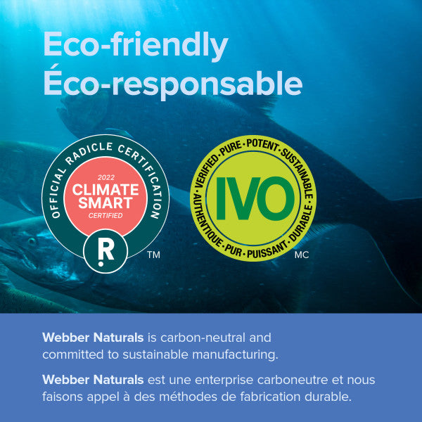 Eco-friendly - IVO VERIFIED.PURE.POTENT.SUSTAINABLE  Webber Naturals is carbon-neutral and committed to sustainable manufacturing., image-certificate
