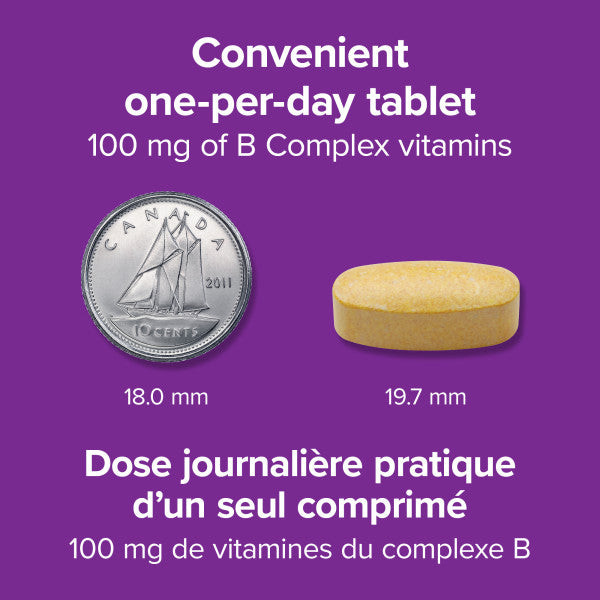 B100 Complex Tablets, image-enhanced-pill