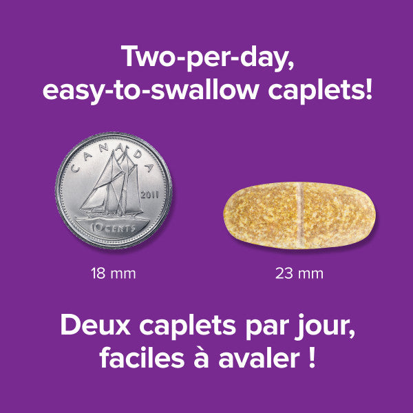 Osteo Joint Ease™ with InflamEase™ and Glucosamine, Chondroitin MSM Easy-Swallow Caplets, image-enhanced-pill