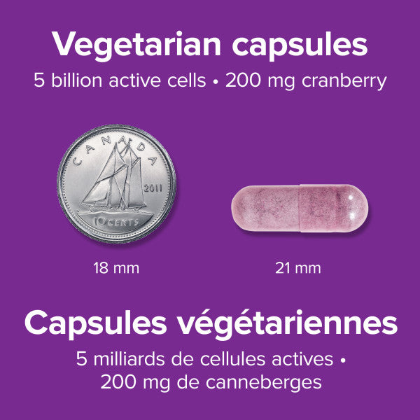 Probiotic 5 Billion with 200 mg Cranberry Capsules, image-enhanced-pill
