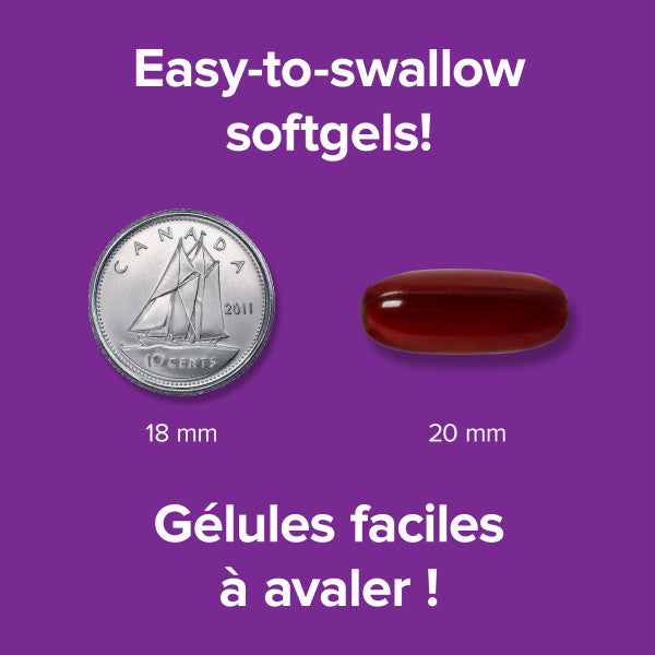 Krill Oil Plus Extra Strength 750 mg with Astaxanthin Softgels, image-enhanced-pill