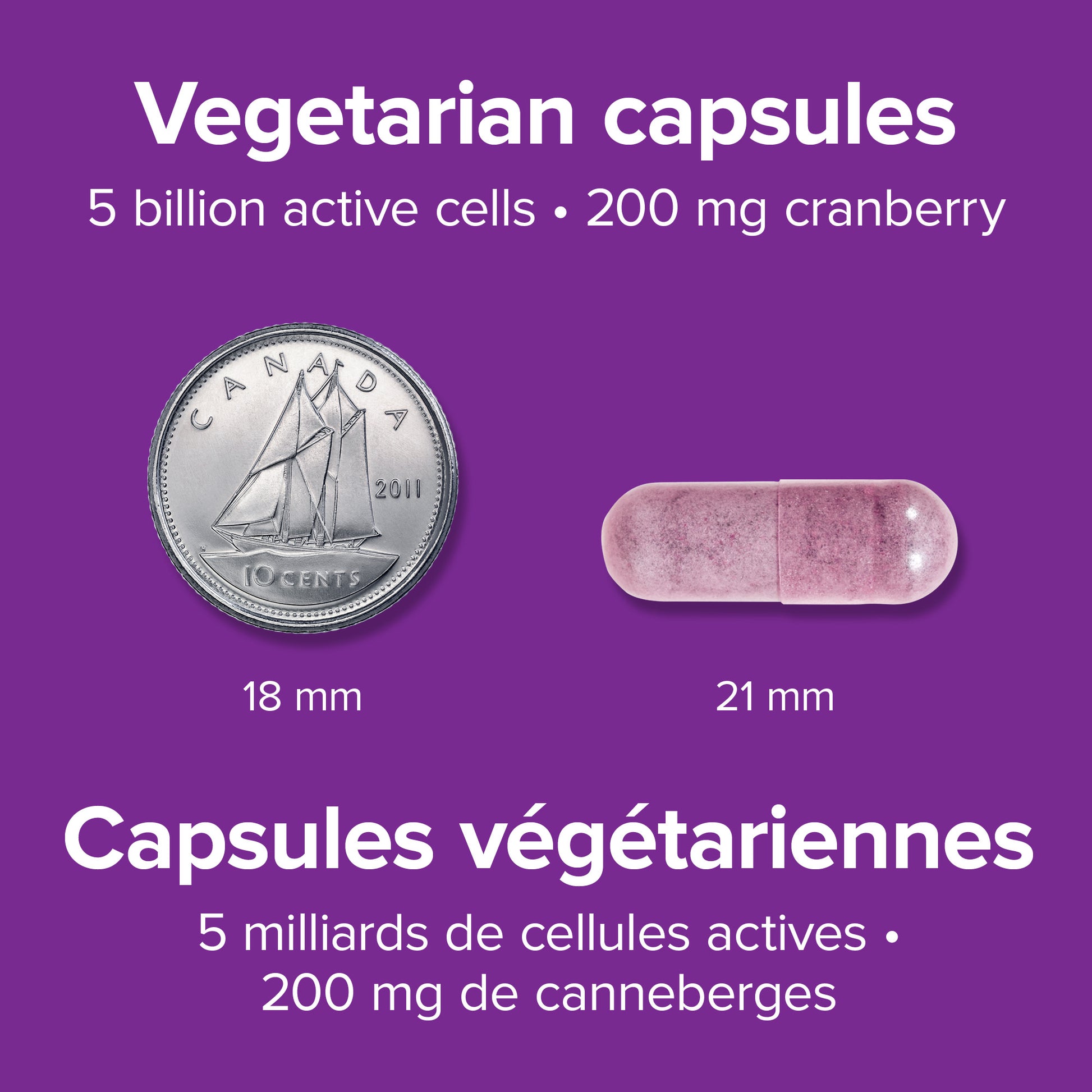 specifications-Probiotique 5 milliards avec 200 mg de canneberge for Webber Naturals