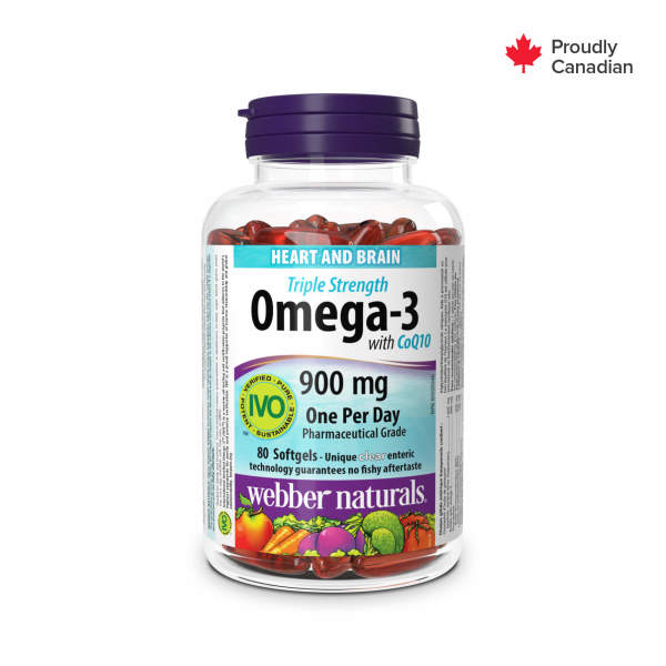 Omega-3 with CoQ10 Triple Strength 900 mg for Webber Naturals|v|hi-res|WN3377