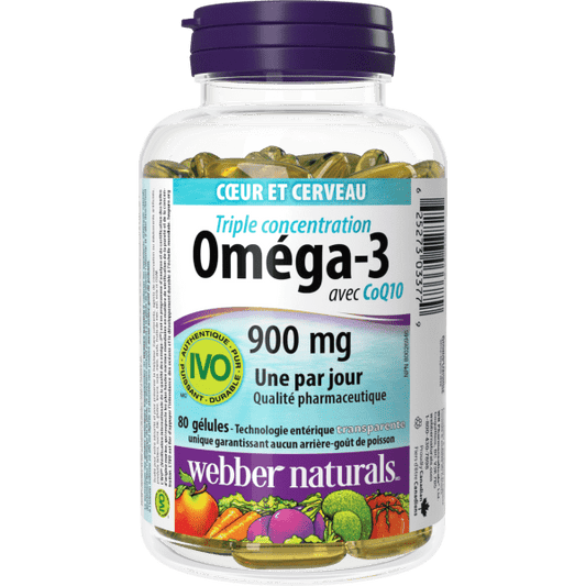 Oméga-3 Triple concentration avec CoQ10 900 mg AEP/ADH for Webber Naturals|v|hi-res|WN3377