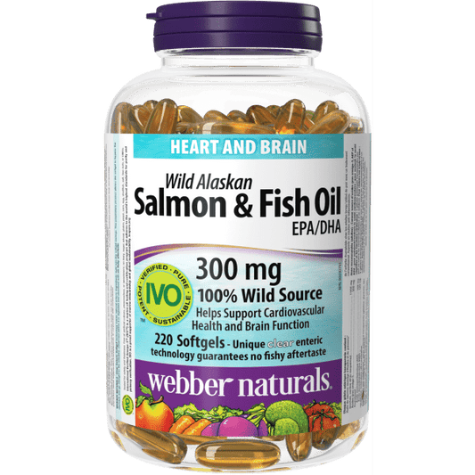 Wild Alaskan Salmon & Fish Oil EPA/DHA 300 mg for Webber Naturals|v|hi-res|WN3398