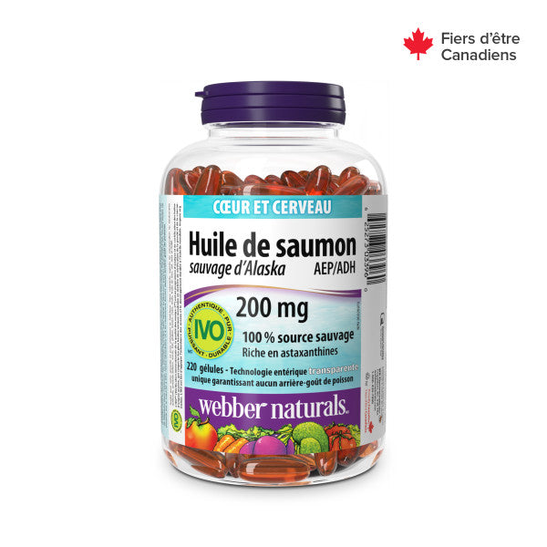 Huile de saumon sauvage d'Alaska 200 mg AEP/ADH for Webber Naturals|v|hi-res|WN3396