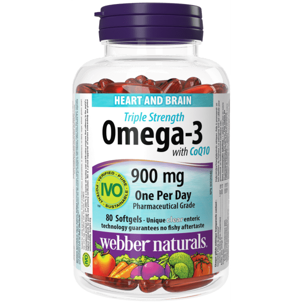 Omega-3 with CoQ10 Triple Strength 900 mg for Webber Naturals|v|hi-res|WN3377