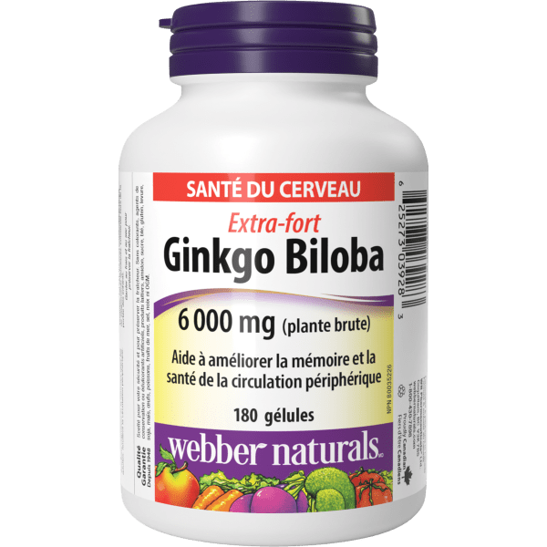 Ginkgo Biloba Extra-fort 6 000 mg (plante brute) for Webber Naturals|v|hi-res|WN3928