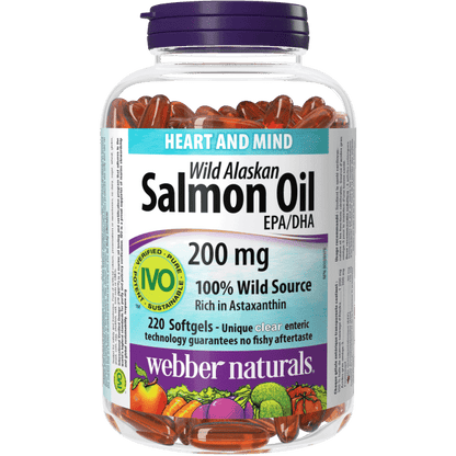 Wild Alaskan Salmon Oil EPA/DHA 200 mg  for Webber Naturals|v|hi-res|WN3396