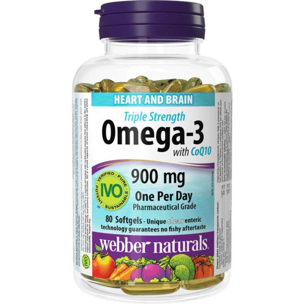 Omega-3 with CoQ10 Triple Strength 900 mg for Webber Naturals|v|hi-res|WN3377