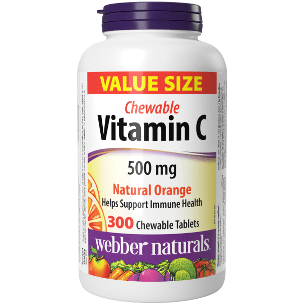 Chewable Vitamin C  500 mg  300 Chewable Tablets Natural Orange, image-hi-res