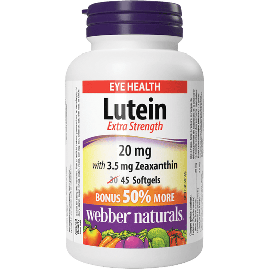 Lutein Extra Strength with 3.5 mg Zeaxanthin 20 mg for Webber Naturals|v|hi-res|WN3828