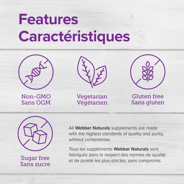 specifications-Vitamine C à croquer orange naturelle for Webber Naturals