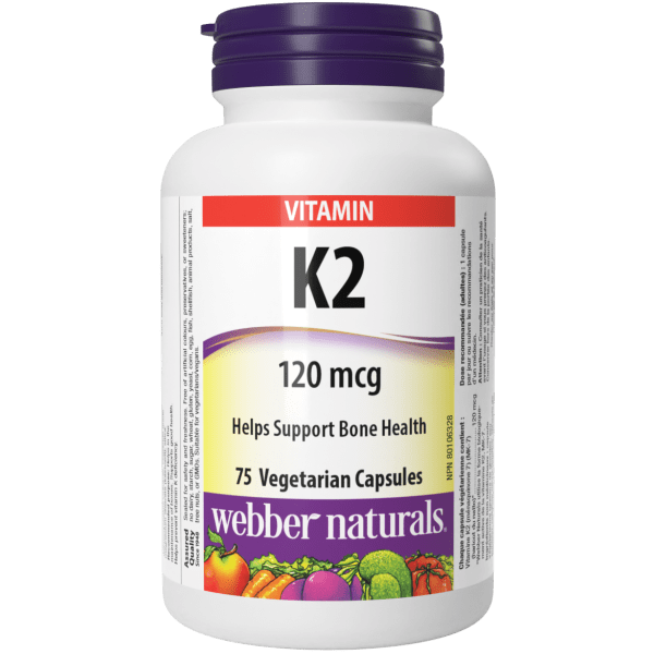 Vitamin K2 120 mcg for Webber Naturals|v|hi-res|WN3930