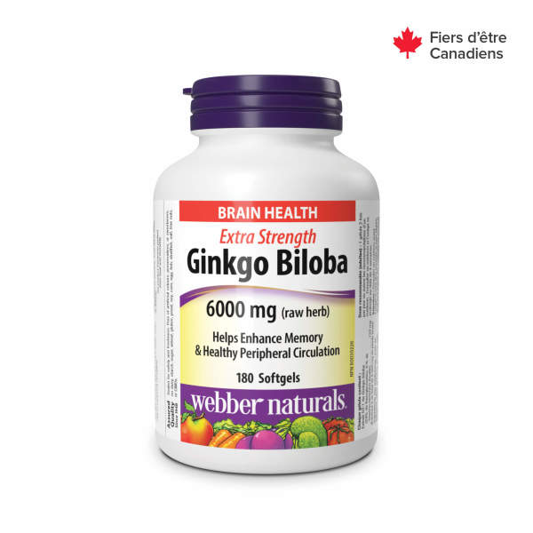 Extra Strength Ginkgo Biloba 6000 mg (raw herb) for Webber Naturals|v|hi-res|WN3928
