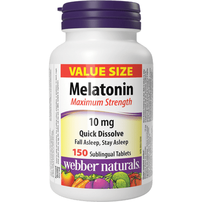 Melatonin Maximum Strength Quick Dissolve  10 mg  150 Sublingual Tablets, image-hi-res