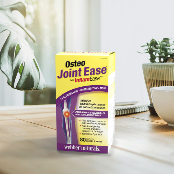 specifications-Osteo Joint Ease avec InflamEase et glucosamine, chondroïtine, MSM for Webber Naturals