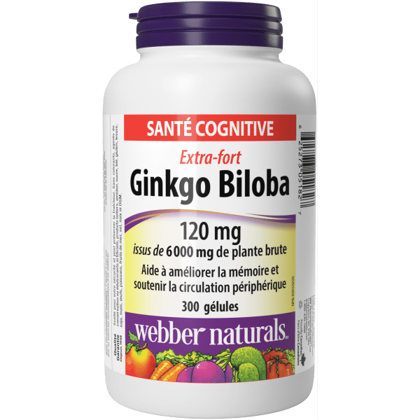 Ginkgo Biloba Extra-fort 120 mg gélules for Webber Naturals|v|hi-res|WN5182